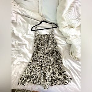 Animal print wrap dress
